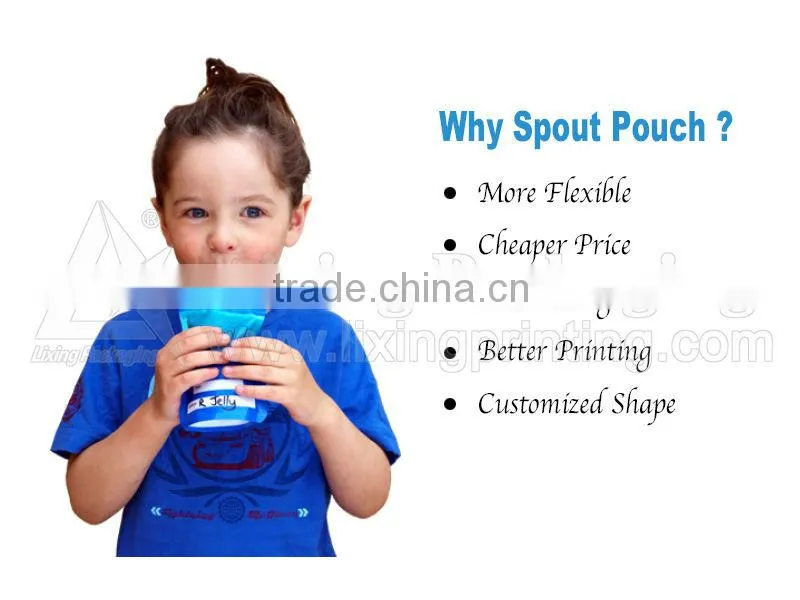 Baby food pouch with spout