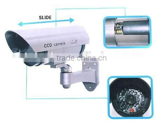 Surveillance Security Dummy Camera Fake Simulation Waterproof LED Flashing Outdoor Bullet CCTV
