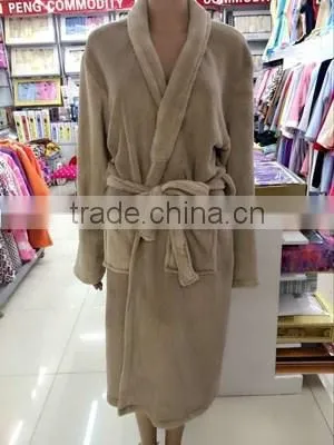 2016 Factory wholesale stock coral fleece bathrobe
