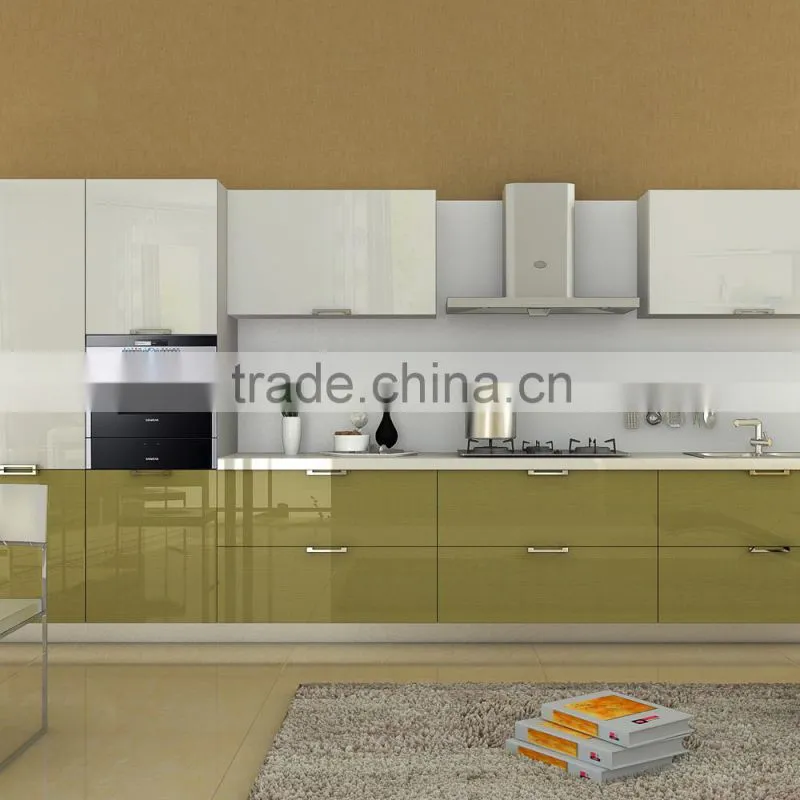 New design modern kitchen cabinet with PVC/UV/glossy