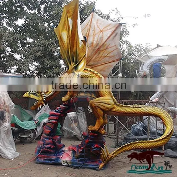 Attractive animatronic mythical dragon