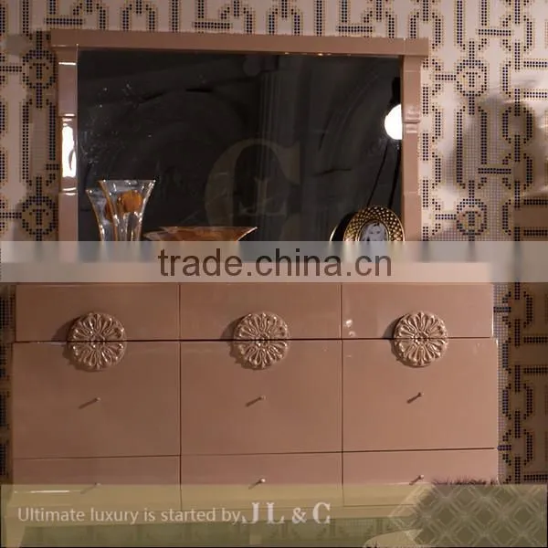 Luxury Neoclassic Dresser Mirror for Luxury Bedroom Sets-JM07-01 Mirror -Bedroom Furniture China Factory