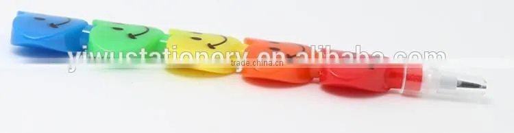 5PCS heart shape Stackable coloring pencils stockable coloring pen