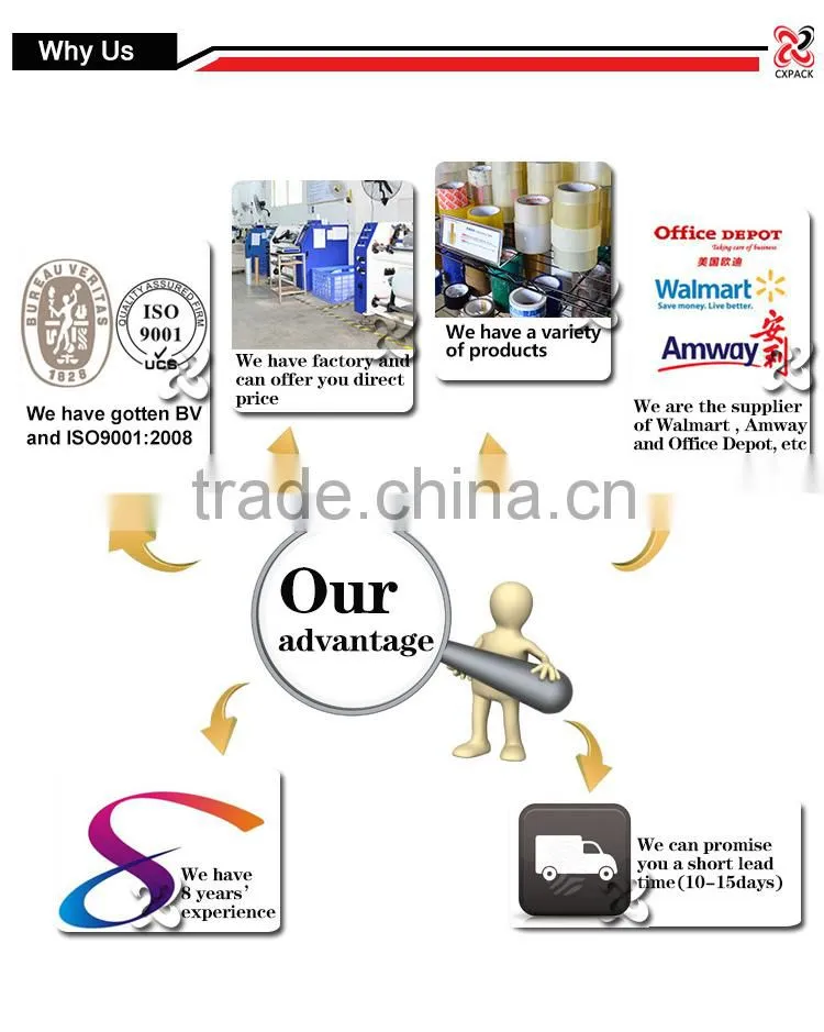 High quality for bopp carton sealing packing tape custom