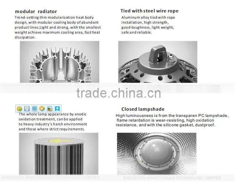 High Grade led high bay 300W Meanwell driver XTE chip 100 Lm/watt IP65