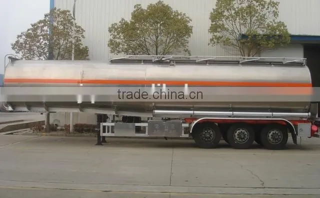 stainless steel tank semi-trailer 40000- 45000 Litres fuel tanker truck capacity