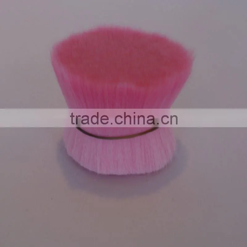 synthetic hair of different colors,used for makeup brushes