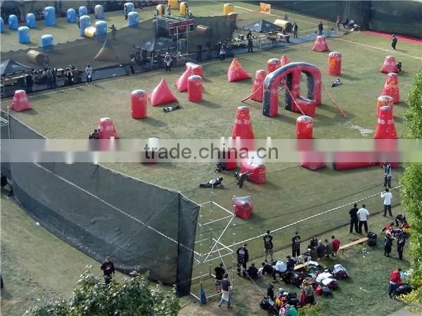 outdoor inflatable obstacles paint game,inflatable air bunker for game