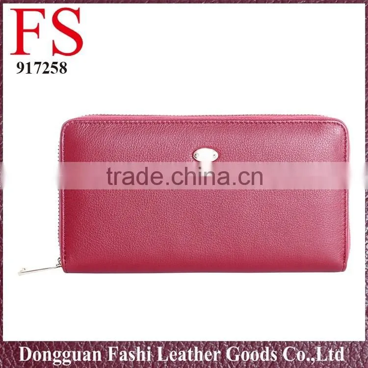 Women Long black High Quality Leather Wallet