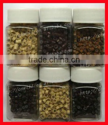 hair extension micro beads silicone micro rings silicone beads for hair extension 5030 1000pcs/bottle 500pcs/bottle