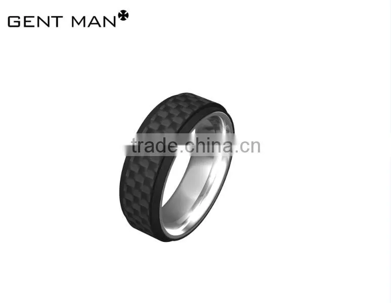 Fashion 8mm Titanium Rings Wedding Band carbon fiber titanium ring gay engagement rings
