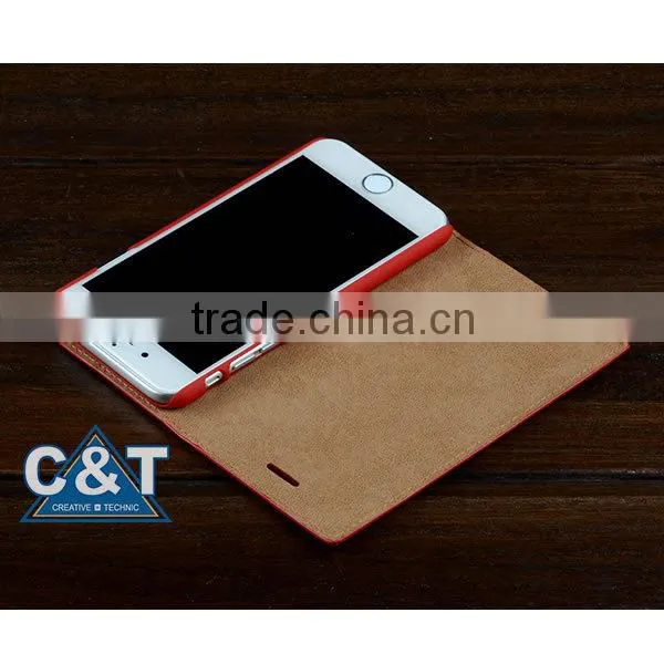 C&T Luxury pu leather wallet flip cover case for coolpad note3
