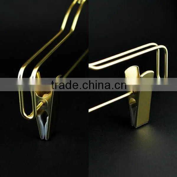 Golden Luxury Metallic Trousers / Pants Hanger for Luxury Sports Wear