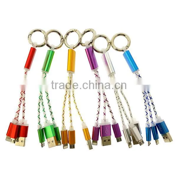 Colorful 2 in 1 micro usb data cable, micro usb cable bulk for Samsung charge