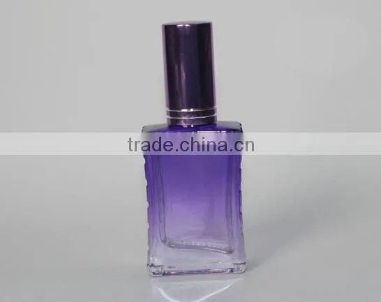 Colorful 30ml round flat rectangle glass spray perfume bottle
