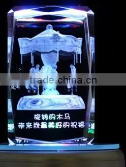 Customizde crystal 3d laser for Birthday Valentine's gifts