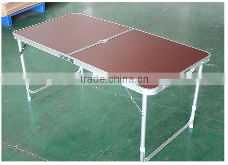 Wholesale Red/Blue/White MDF Aluminum Camping Adjustable Folding Picnic Table