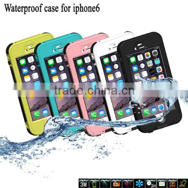 5.5 Inch Mobile Phone Case for iPhone 6 6S 6 Plus Waterproof Case Shockproof With Touched Fingerprint Recognition