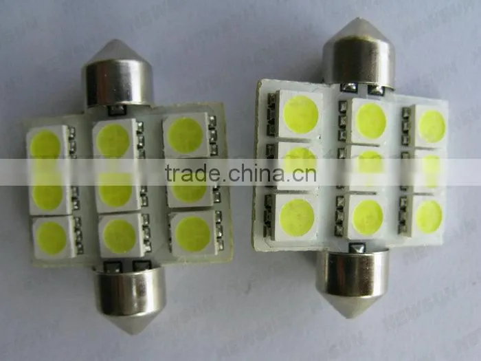 180LM High lumen no flash stable interior lights for all cars 9SMD 5050 36mm car festoon light replacement kit led dome light