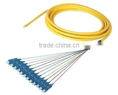 900um SM 12 core fiber optical pigtail with sc upc connctor