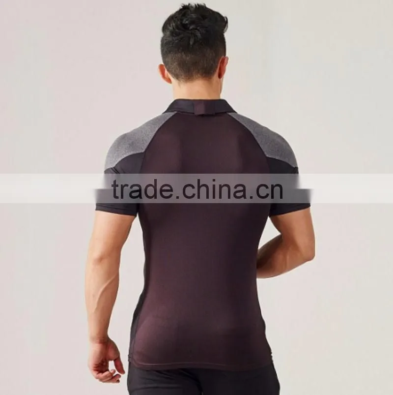 dri fit shirts wholesale fitness fashion polo shirt ,seamless sport shirt
