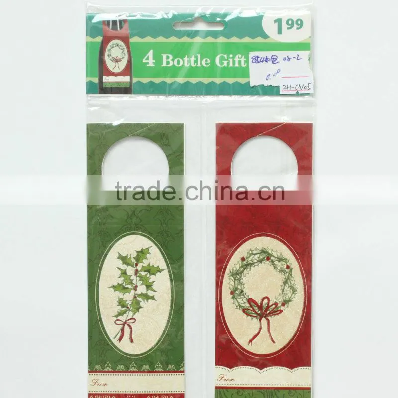 christmas paper hang tag wine bottle hang tags