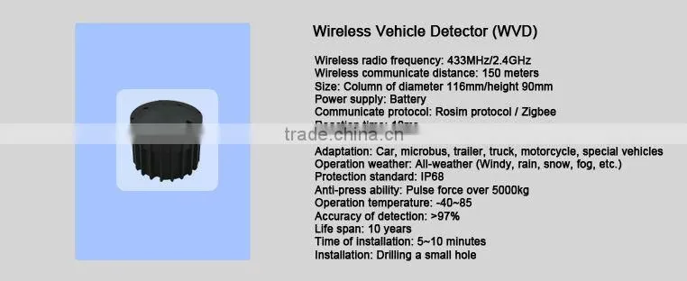 Traffic wireless vehicle detection sensor for traffic signal light optimization replace loop detector