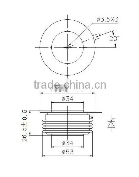 High Quality scr 600A Phase Control Thyristor kp600A capsule version