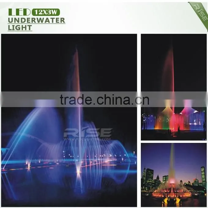 fountain 18x3W RGB Full Color DMX 512 LED Fountain Light, 18x3W High Quality IP68 Stainless Steel LED Pond Pool