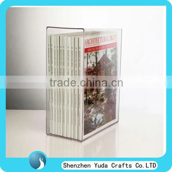 Wholesale Plexiglass Book Slipcase for Literature, Clear Acrylic Book Display Stand