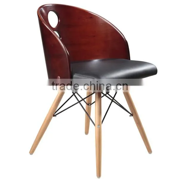 Commercial Comfortable Wooden Chair Designs with Cushion #HY2017-1