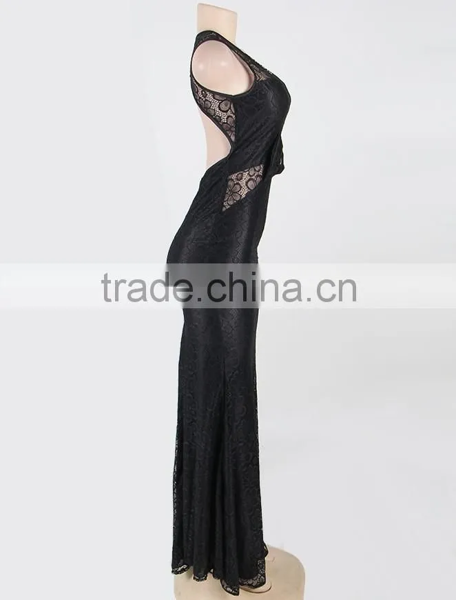 Beautiful Pattern Adult Women Party Wear Back Open Brilliant Yellow Mermaid Evening Dress