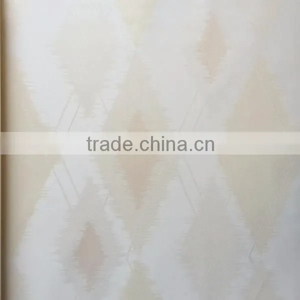 hot washable deep embossed rhombus vinyl wallpaper for home decoration