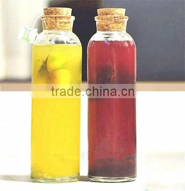 clear Heat-resistant sale of cheap glass bottles with stainless steel cap