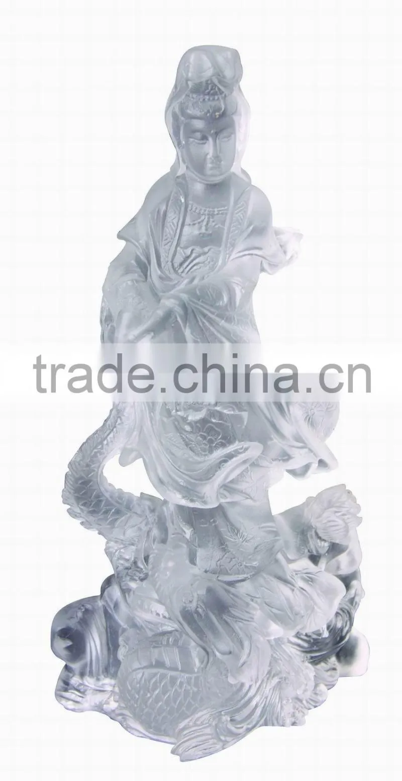 WF017 crystal buddha statues--happy buddha statue