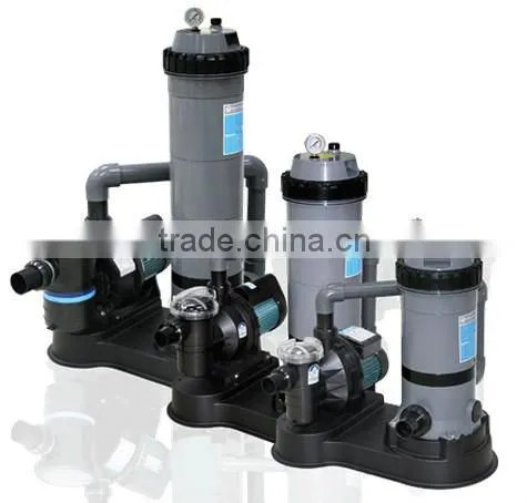 swimming pool water pump in pumpcartridge aquatic sand filter/paper pleated filter cartridge for pre-filtration