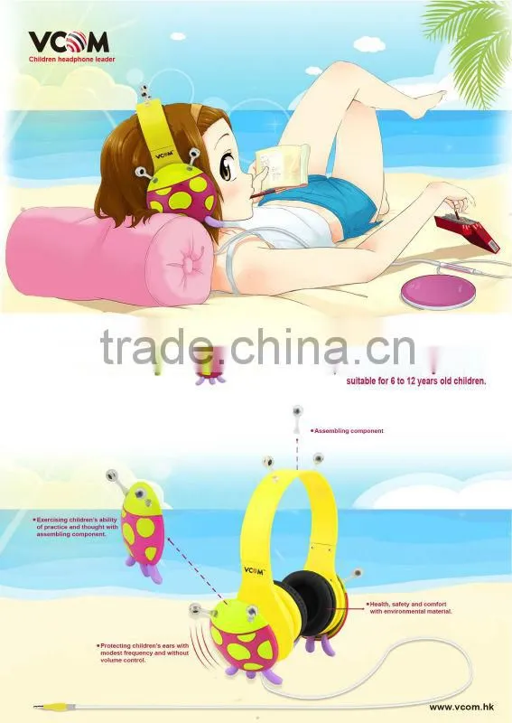 VCOM 6 to 12 Years old Colorful Children Headphones