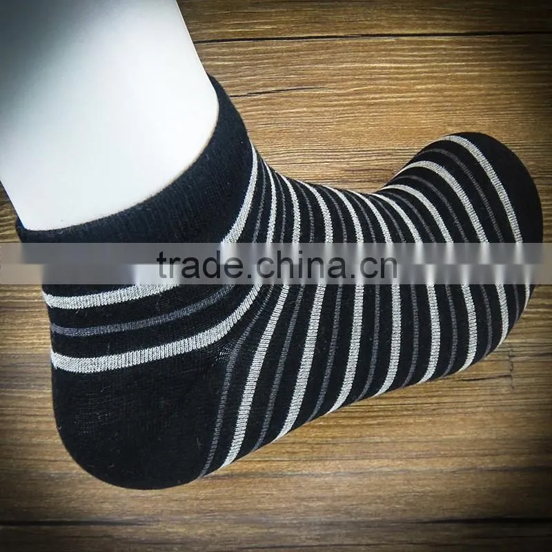 factory wholesale custom stripe black/white color tight socks cotton cotton