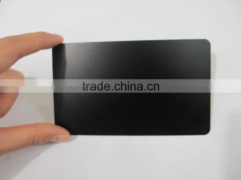 Hot!! Stainless steel or aluminum anodizing matt black metal business card