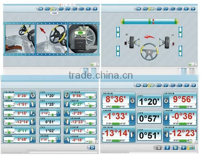 computer wheel alignment for car service station