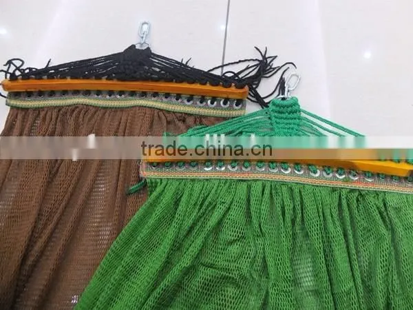 Large single hammock with portable folding stand and OEM mesh color