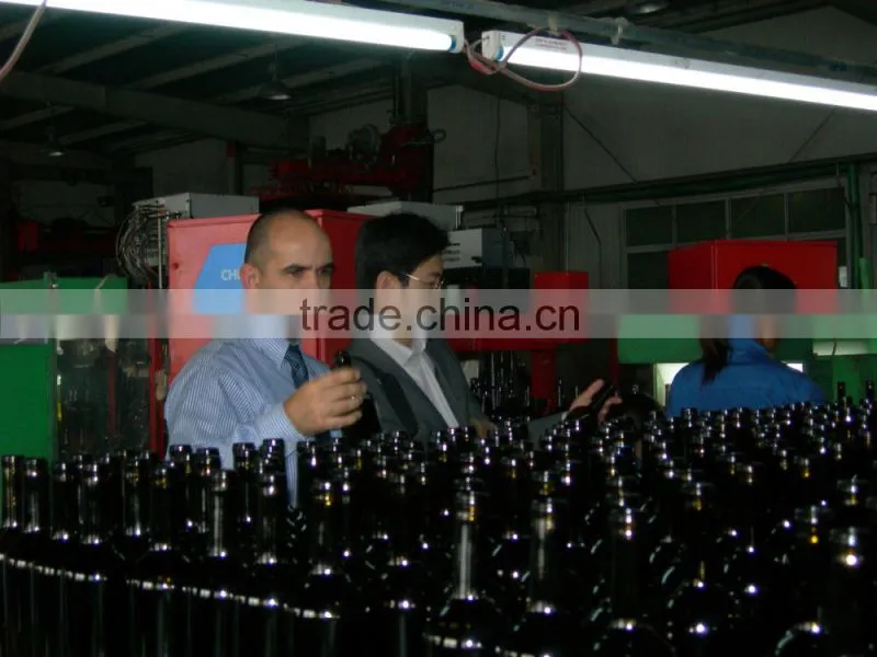 296ml small dark green juice glass wine bottles