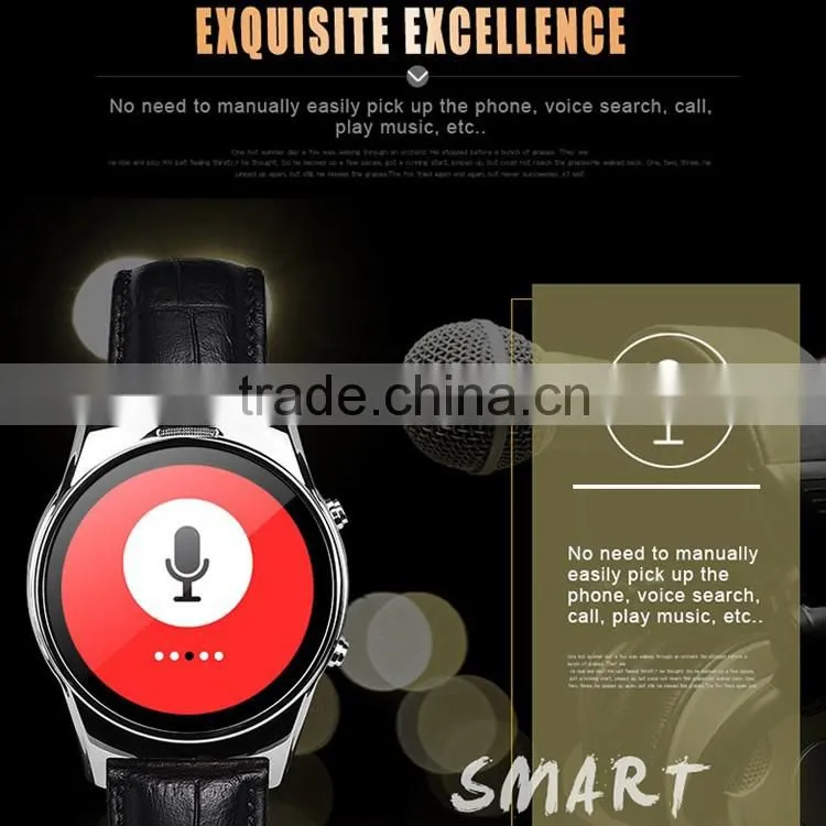 Life waterproof watches , MT2502C TFT screen round smartwatch with SIM card holder