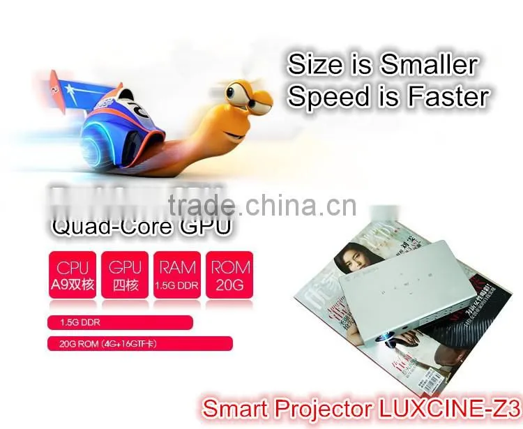 LUXCINE New Arrival Mini Projector / Smart WiFi Projector / 3D Projector Z3 With RAM1.5G ROM20G