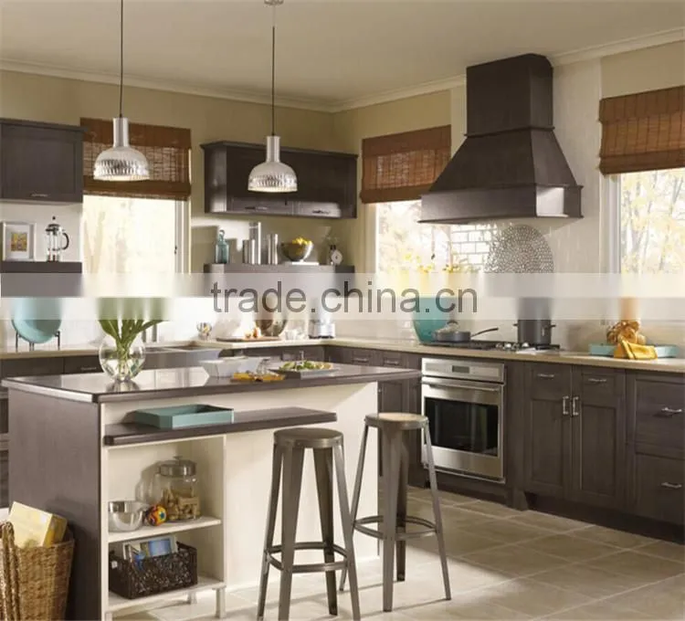 Ready made custom kitchen set furniture with island cabinet
