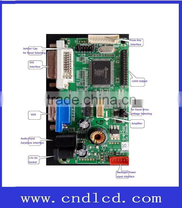 12V lcd led monitor VGA DVI controller board