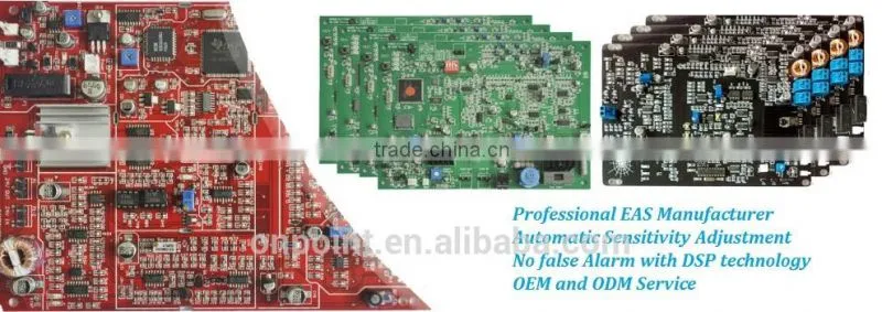 high sensitivity wide detecting distances rf electronic main board eas PCB board with 1.5 m to 2.4 m detecting distances
