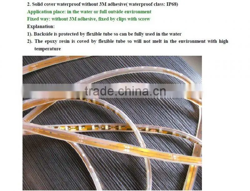 Super brightness warm white RGB 5050 SMD led flexible strip light