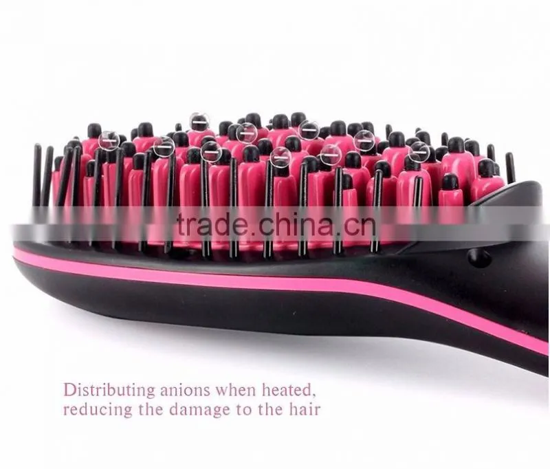 Private Label 2016 Wholesale High Quality Creative Electric Hair Straightening Brush Tops 10 Ceramic Hair Straighteners Comb