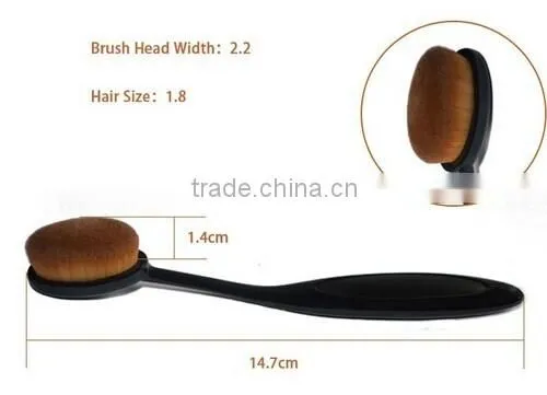 High quality 10 pcs Private label Toothbrush Shape Oval Cosmetic Brushes Makeup Brushes